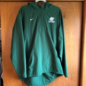 Men’s Division 1 NCAA Windbreaker / Warm Up. Dark Green.